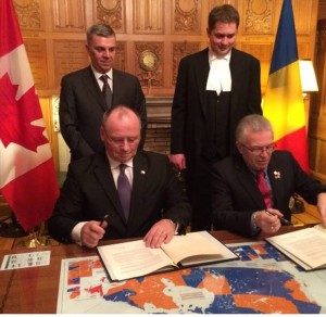 , Declaraţia comună în vederea consolidării relaţiilor dintre Parlamentul Canadei şi Parlamentul României